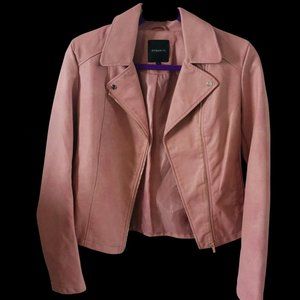 Pink faux leather jacket by Dynamite